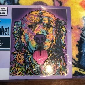 Dean Russo Golden Retriever Plush Fleece Throw